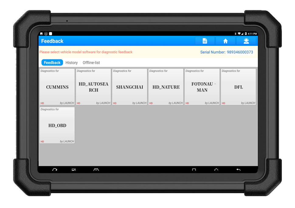 Launch X-431 V+ SmartLink HD Truck Diagnostic Tool Feedback