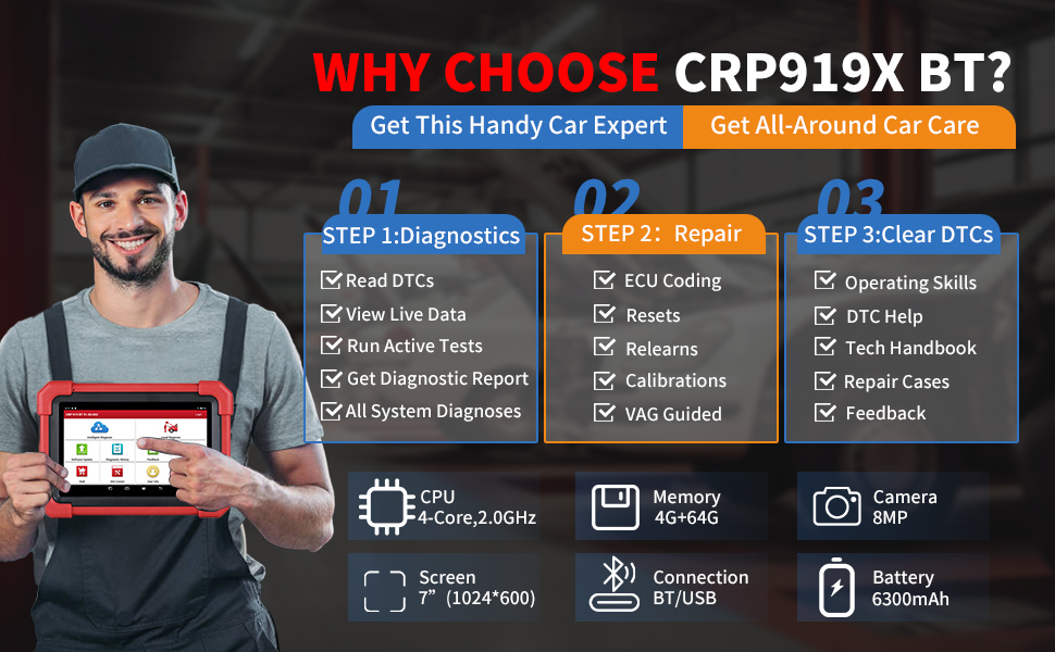 LAUNCH X431 CRP919XBT OBD2 Scanner